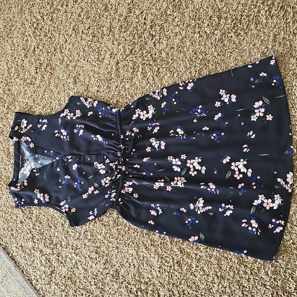 NWT 41 Hawthorn Dress Claira Tie Waist Dress Navy Medium Floral Sleeveless - Picture 6 of 10